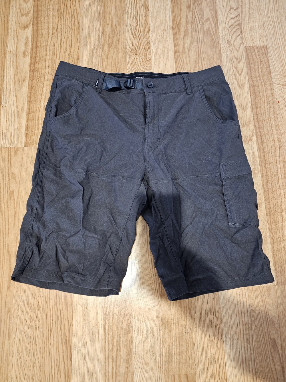 Prana Men's Black Shorts with Belt, size 35/12